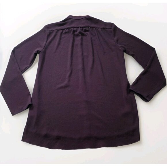 Wilfred Top Womens M Purple Blouse LS High Low Hem Corporate Girlie Buttons Boho - Picture 14 of 16